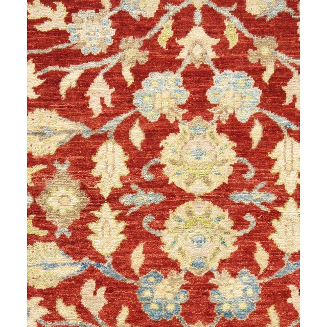 Traditional Vintage Circa 1990 Red Traditional Wool Rug - 4ft 5in X 5ft 5in For Sale - Image 3 of 4