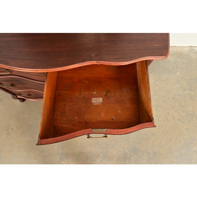 Wood Early Widdicomb Antique Victorian Carved Mahogany Serpentine Front Dresser With Mirror, Circa 1890s For Sale - Image 7 of 18