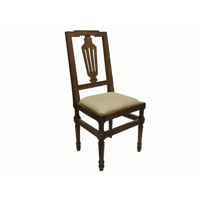Antique Blonde Walnut Chairs, Set of 4 For Sale - Image 5 of 5