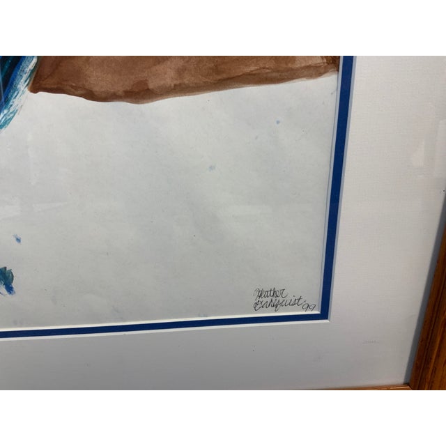 Late 20th Century Contemporary Watercolor of a Kingfisher For Sale - Image 4 of 6