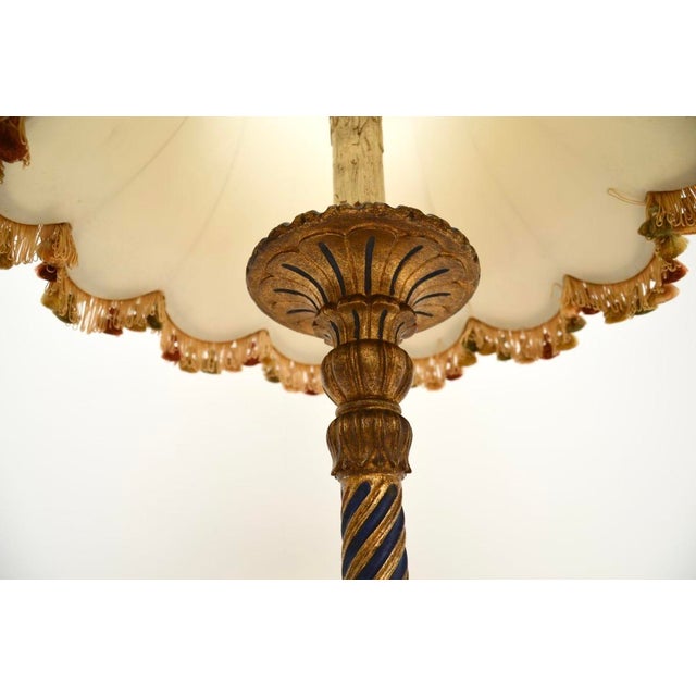 Late 19th Century Antique Victorian Gilt Wood Floor Lamp, 1890s For Sale - Image 5 of 11