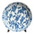 Chinese Ceramic Plate,Qianlong Marked Blue and White Porcelain Plate Hand Painted Bats Pattern For Sale