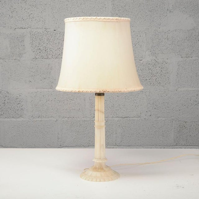1950s Lamp with Alabaster Base, 20th Century For Sale - Image 5 of 7