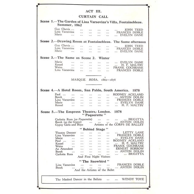 Frances Doble in "Ballerina" 1933 For Sale In New York - Image 6 of 8