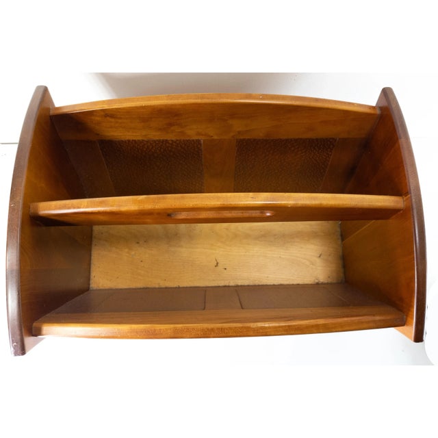 Wood Mid-Century Modern Handmade Hardwood Koa Magazine Rack Holder For Sale - Image 7 of 9