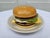 Mid-Century Modern Vintage Ceramic Hamburger Coaster Set With Saucer - 8 pcs For Sale - Image 3 of 14