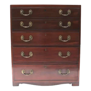 19th Century English Campaign Chest With Desk