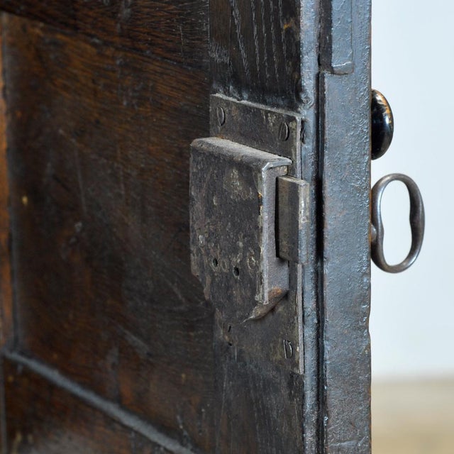 Wood Antique Tridarn Cabinet in Oak, 1710 For Sale - Image 7 of 18