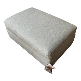 C. R. Laine Studio Ottoman 1444-17 in Thibaut Everly Spa Blue Fabric For Sale