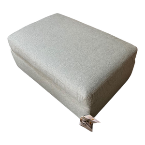 C. R. Laine Studio Ottoman 1444-17 in Thibaut Everly Spa Blue Fabric
