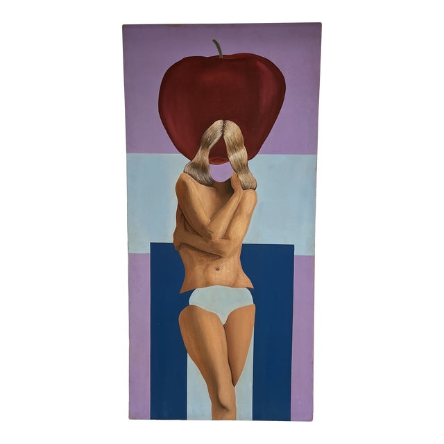 1970s "Susan #7" Surrealist Figurative Female Painting For Sale