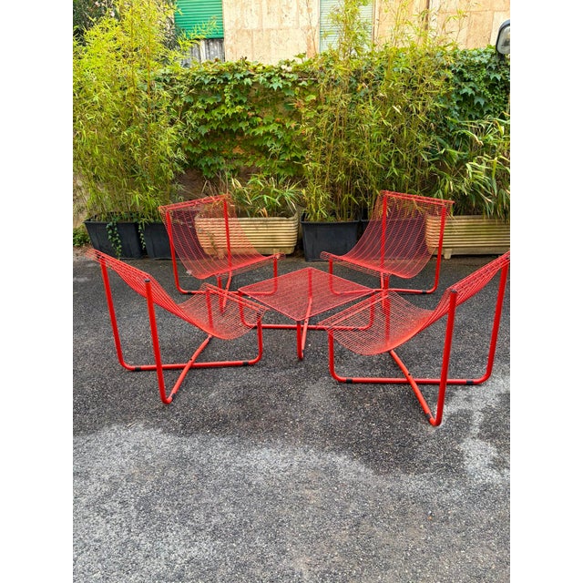 Jarpen Garden Longe Chairs and Table by Niels Gammelgaard for Ikea, 1980s, Set of 5 For Sale - Image 10 of 10