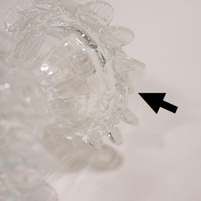 Glass Vintage Baroque Style Quilted Cristallo Murano Chandelier For Sale - Image 7 of 12