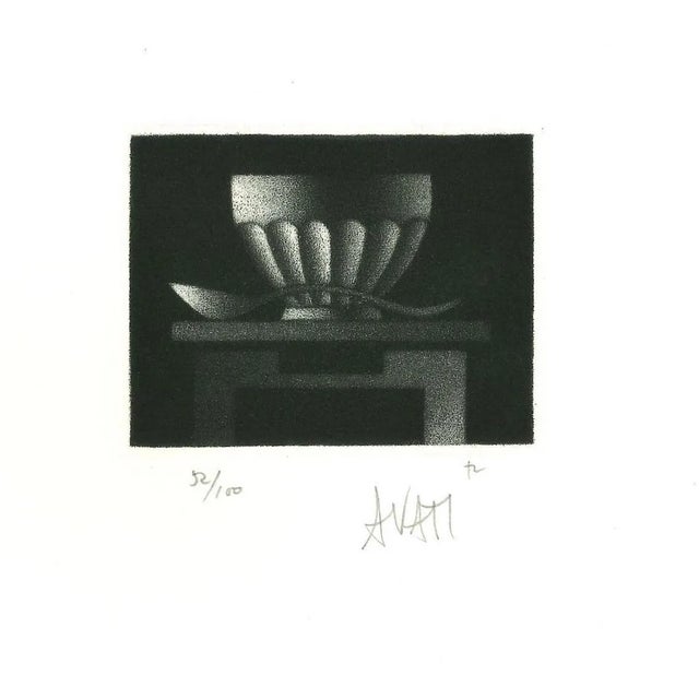 Still life - Original Etching on Paper by Mario Avati - 1960s 1960s For Sale