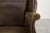 Forest Green Mid-Century Modern Wing Back Chair in Green Leather, 1980s For Sale - Image 8 of 15