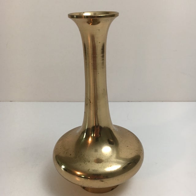 Vintage Korean Brass Bud Vase Chairish