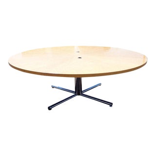 1970s Birdseye Maple Knoll Reff Conference Table For Sale