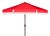 Fringe 9 Ft Crank Outdoor Push Button Tilt Umbrella in Red & White For Sale - Image 4 of 4