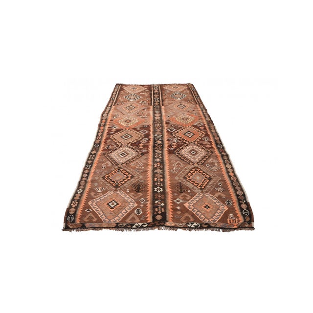 Mid-Century Modern Vintage Decorative Kars Kilim Rug - 5`1″ X 12`4″ For Sale - Image 3 of 6