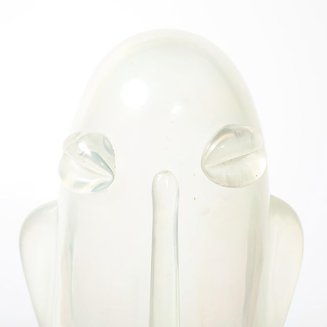 Mid-Century Hand-Blown Murano Opalescent Glass Head Sculpture by Sergio Rossi For Sale In New York - Image 6 of 15