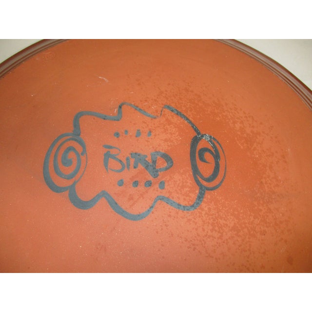 Metal 1980s Abstract Bird Pottery Abstract Wall Art Piece For Sale - Image 7 of 9
