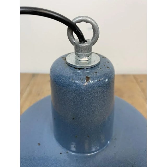Small Industrial Enamel Pendant Lamp, 1960s For Sale - Image 11 of 13