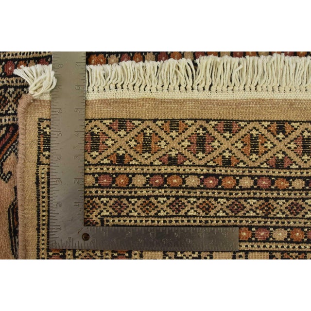 Bokhara Rug 5’2” X 8’1” Beige Wool Tribal Hand-Knotted Oriental Carpet For Sale - Image 12 of 12