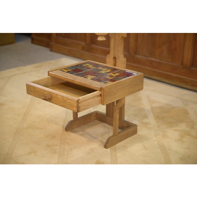 Oak Bedside Table by Guillerme and Chambron for Votre Maison, 1950s For Sale - Image 11 of 13