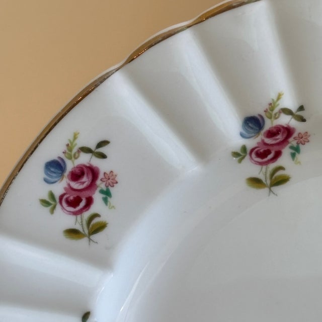 Vintage English Bone China Decorative Dessert Plate For Sale - Image 4 of 12