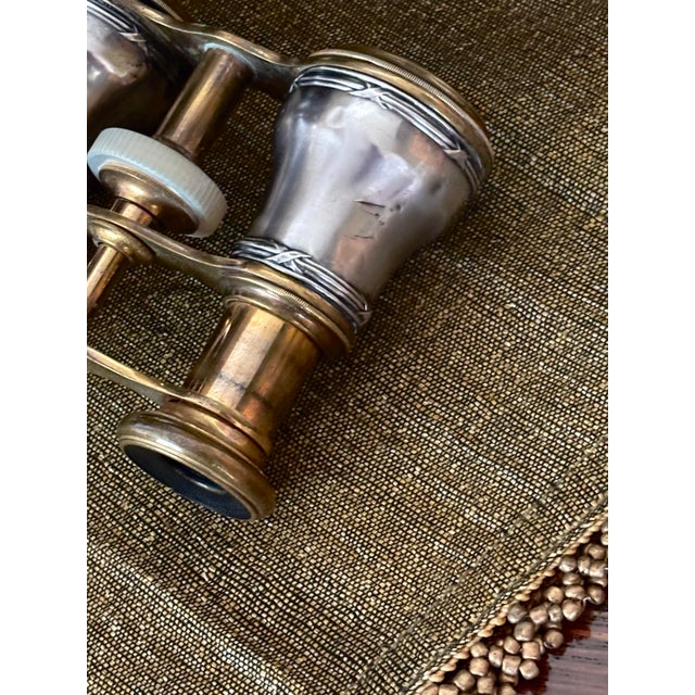 Silver Antique 1890s German .800 Solid Silver & Mother-of-Pearl Opera Glasses For Sale - Image 8 of 11