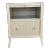 Caracole Fluted Nightstand in Gray Painted Wood With Integrated Tray & Bottom Drawer For Sale