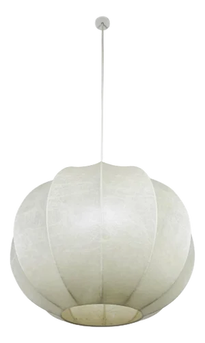 Mid-Century Round Cocoon Pendant Lamp, 1960s, Italy