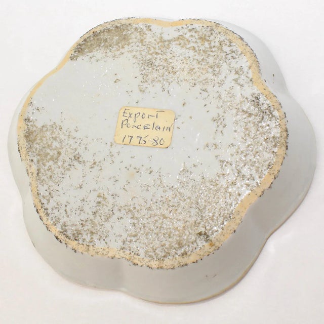 Ceramic Antique Famille Rose Chinese Export Porcelain Bowl or Dish For Sale - Image 7 of 10