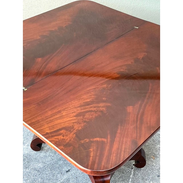 Vintage Flame Mahogany Convertible Game Table For Sale In West Palm - Image 6 of 12