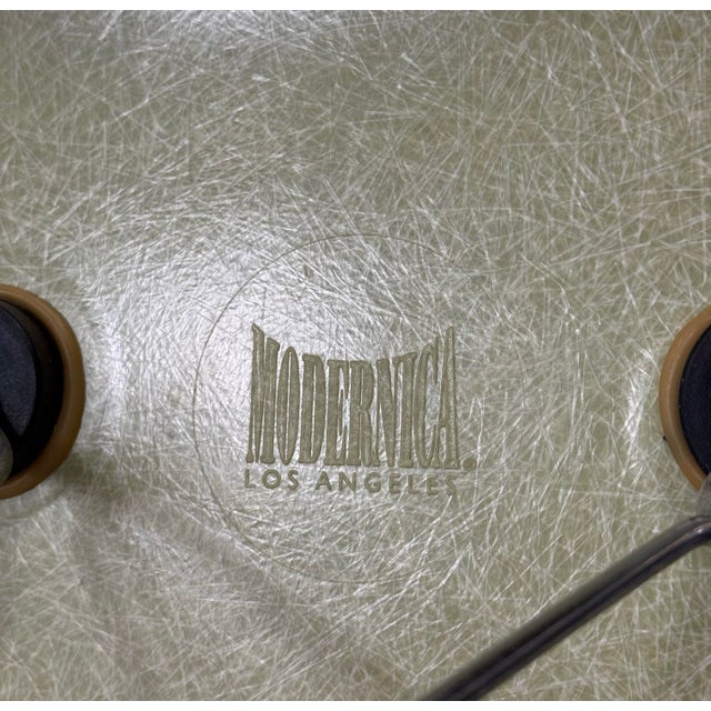 Modernica Case Study Fiberglass H-Base Armchairs, Pair For Sale - Image 12 of 12