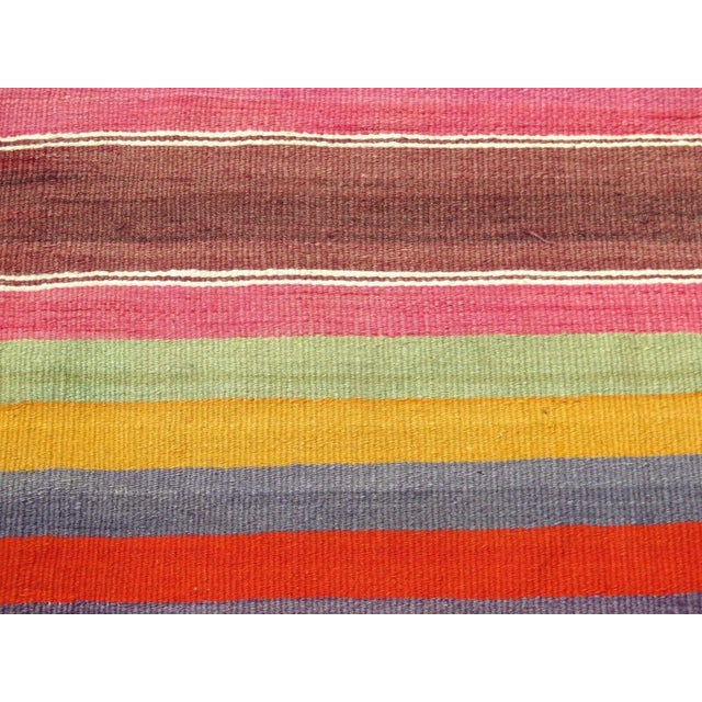 Beige Vintage Turkish Kilim Rug - 74" X 127" For Sale - Image 8 of 12