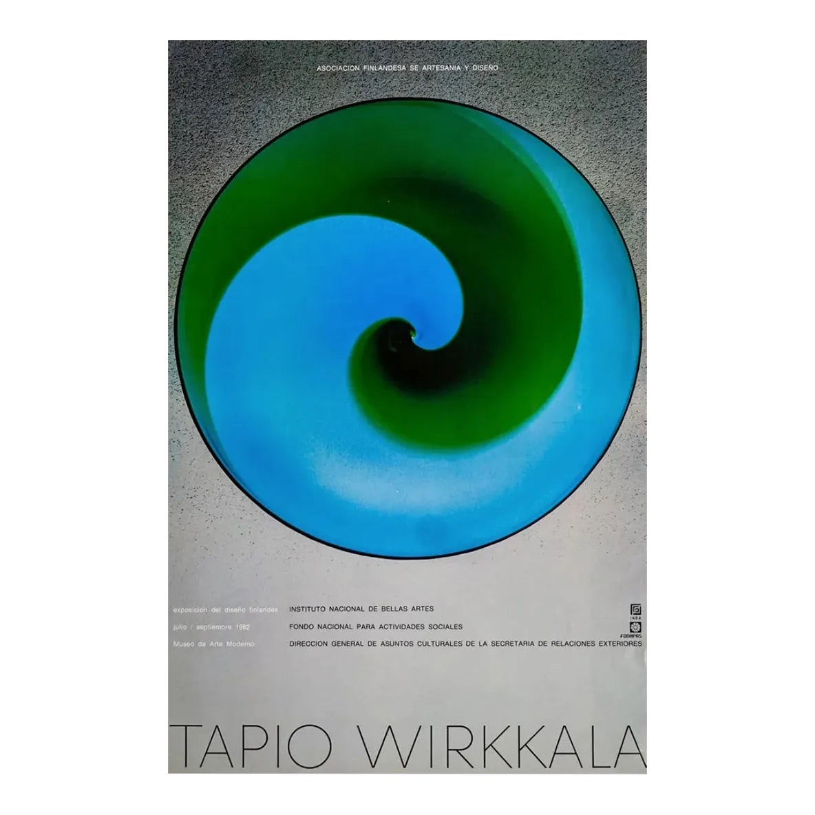 1982 Tapio Wirkkala Mexico City Finnish Craft and Design Poster
