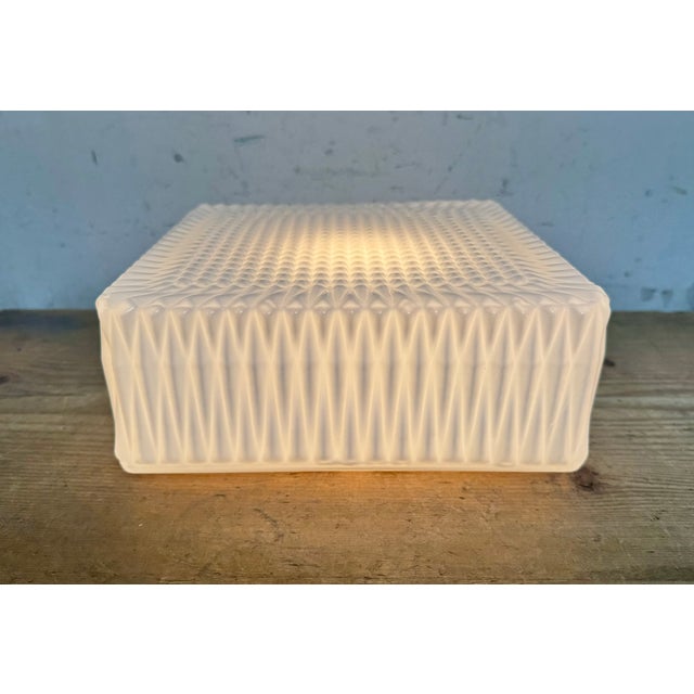 Vintage Milk Glass Wall or Ceiling Light, 1970s For Sale - Image 12 of 14