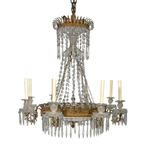 Anglo Irish Cut Crystal Neoclassical Chandelier Circa 1810
