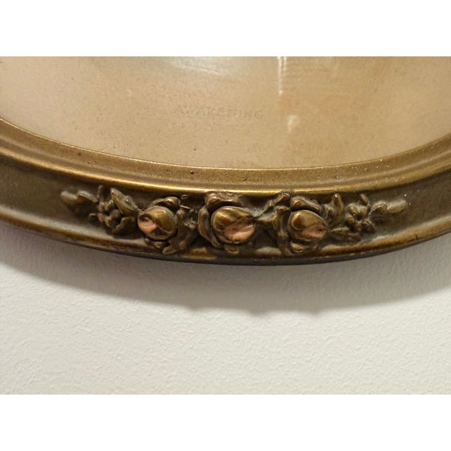 American Antique Framed “Awakening” by Bessie Pease Gutmann For Sale - Image 3 of 4