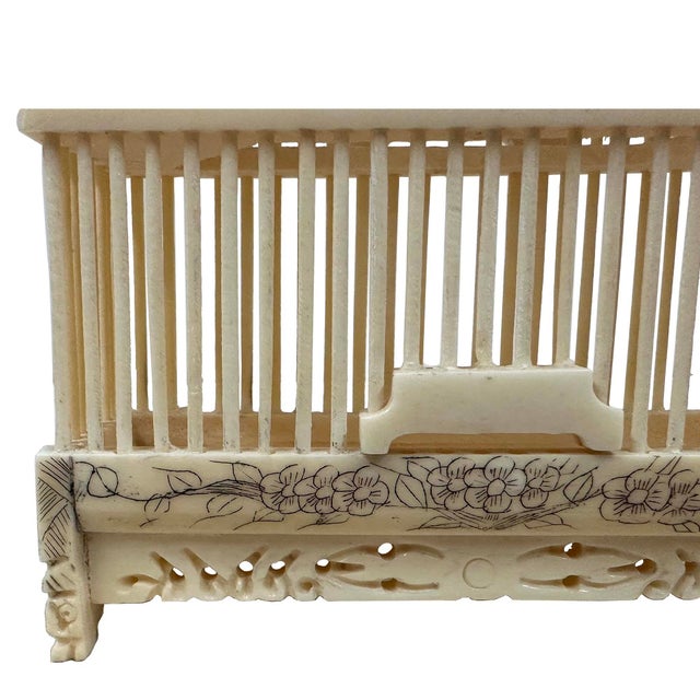 Mid-20th Century Chinese Bone Carved Cricket Cage. For Sale - Image 4 of 10