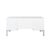 Contemporary Matthew Izzo Home Cosby White Lacquer Writing Desk With Nickel Legs and Acrylic and Nickel Knobs For Sale - Image 3 of 4