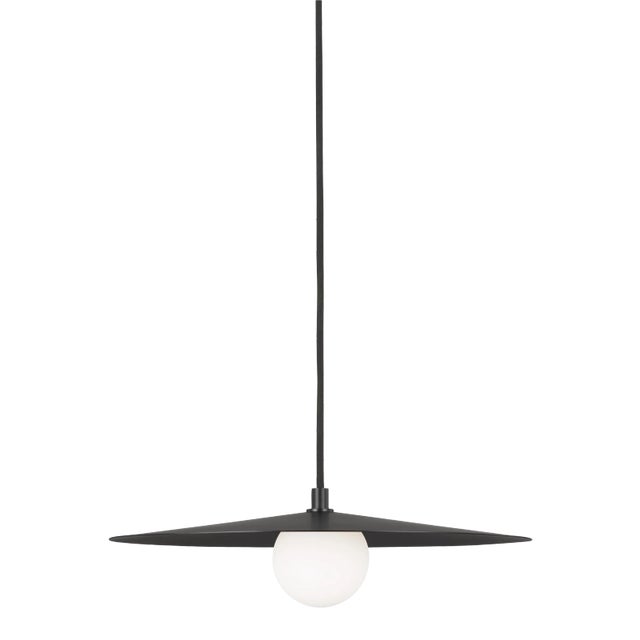 Visual Comfort Modern Pirlo Pendant LED Matte Black For Sale