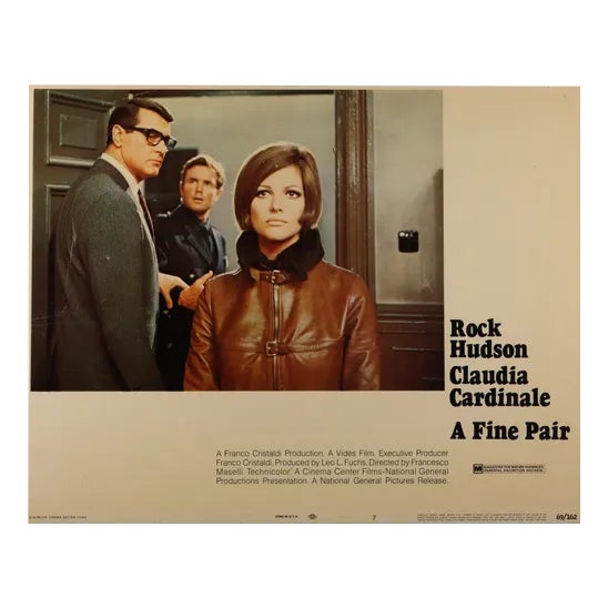 A Fine Pair Lobby Card, Italy, 1968 For Sale