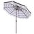 Metal Lucerna 9 Ft Crank Umbrella, Black Stripe/Brown Pole For Sale - Image 7 of 9