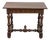 French 19th Century Walnut Side Table with Carved Apron and H-Form Stretcher For Sale