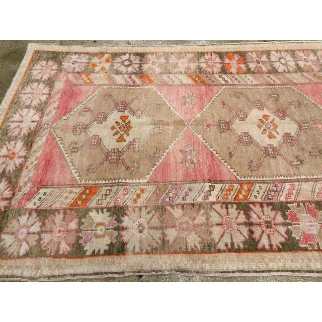 Galerie Shabab Collection Mid-20th Century Turkish Anatolian Wide Gallery Runner For Sale - Image 9 of 10