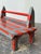 Vintage Gray + Red Painted Mini Bench, CIrca Mid-20th Century For Sale In New York - Image 6 of 14