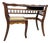 Antique Wooden Telephone Conversation Table / Gossip Bench With Cane Seat For Sale