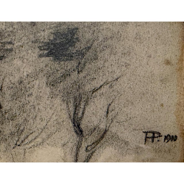 Beige Heinrich Pforr, Eggertmühle Landscape, Pencil on Paper For Sale - Image 8 of 12